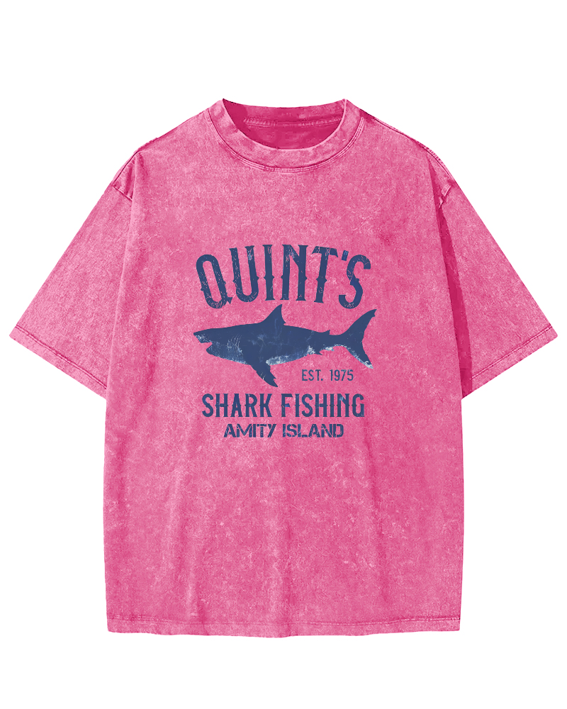 Japanese Sea Fish Pattern Vintage Distressed T-shirt-Zazasy