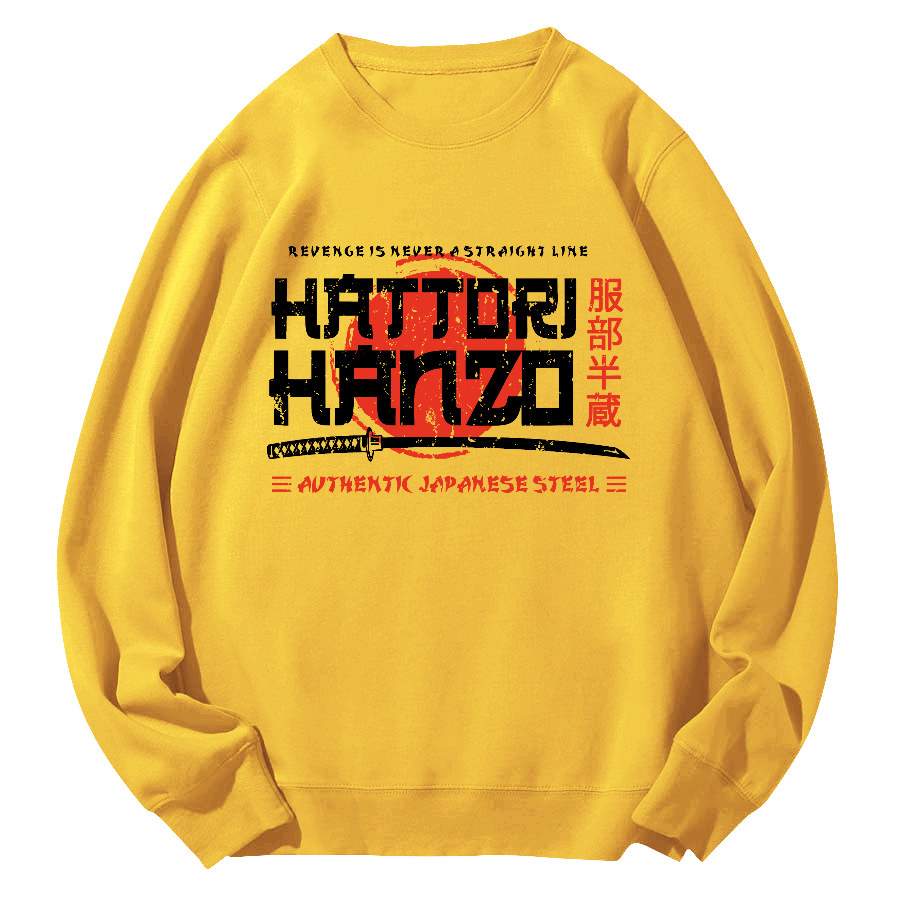 Hattori Hanzo Retro Round Neck Sweatshirt-Zazasy