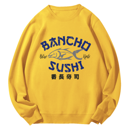 Sushi by Japanese Fan Chang Round Neck Sweatshirt-Zazasy