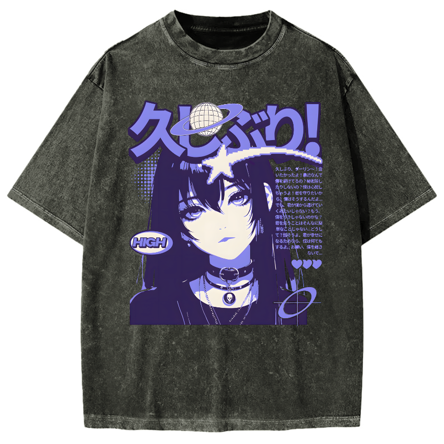 Japanese Manga Vintage Washed T-shirt