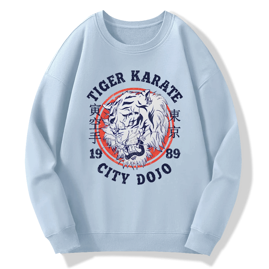 Tiger Karate City Dojo retro Cotton Pullover Sweatshirt