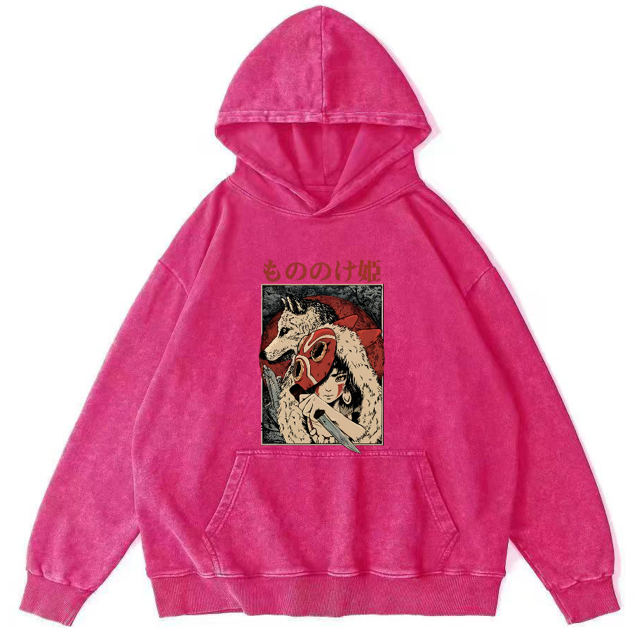 Anime Pattern Japanese Style Vintage Distressed Hoodie-Zazasy