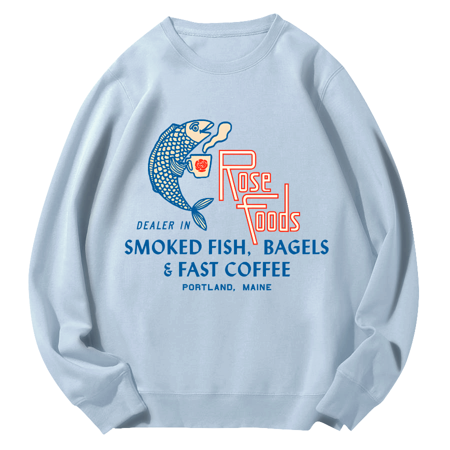 Rose Foods Round Neck Sweatshirt-Zazasy