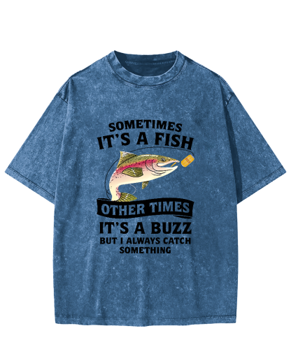 Fishing Enthusiasts Leisure Vintage Distressed T-shirt-Zazasy