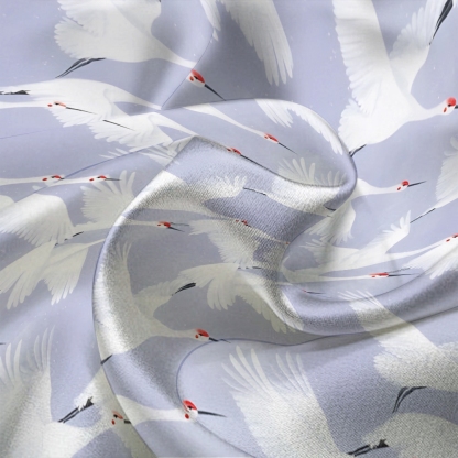 Japanese style crane group comfortable long sleeved shirt pajama set