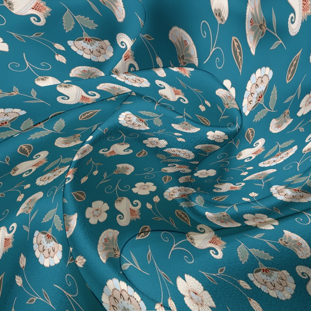 Japanese retro floral long sleeved shirt pajama set