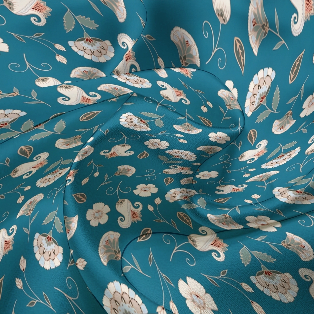 Japanese retro floral long sleeved shirt pajama set