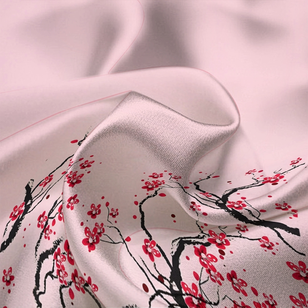 Japanese style plum blossom comfortable long sleeved shirt pajama set