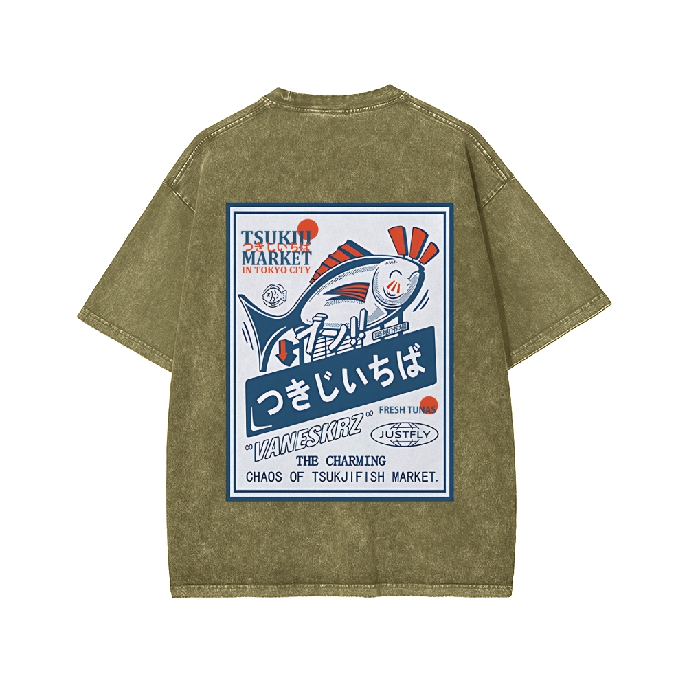 Tsukiji Market Washed T-shirt