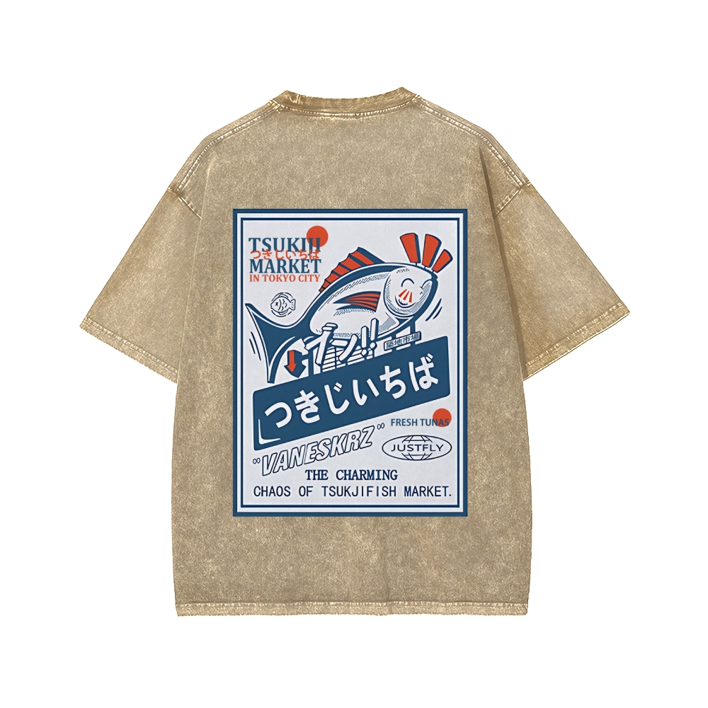 Tsukiji Market Washed T-shirt
