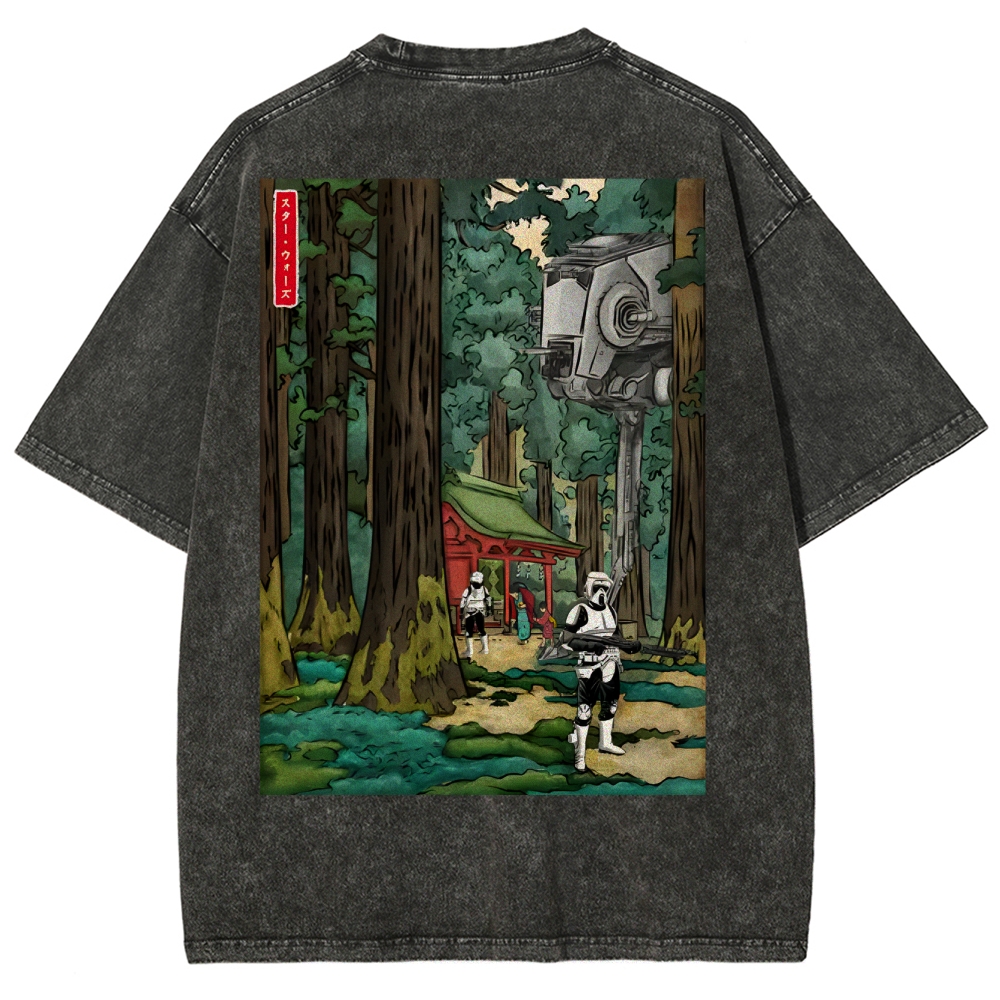 Imperial Soldiers in the Japanese Forest Washed T-Shirt