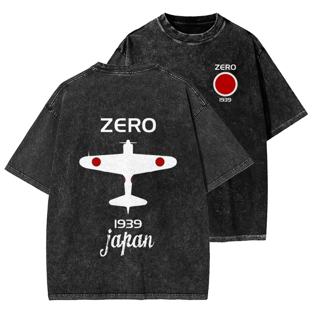 Japanese Zero fighter Washed T-shirt