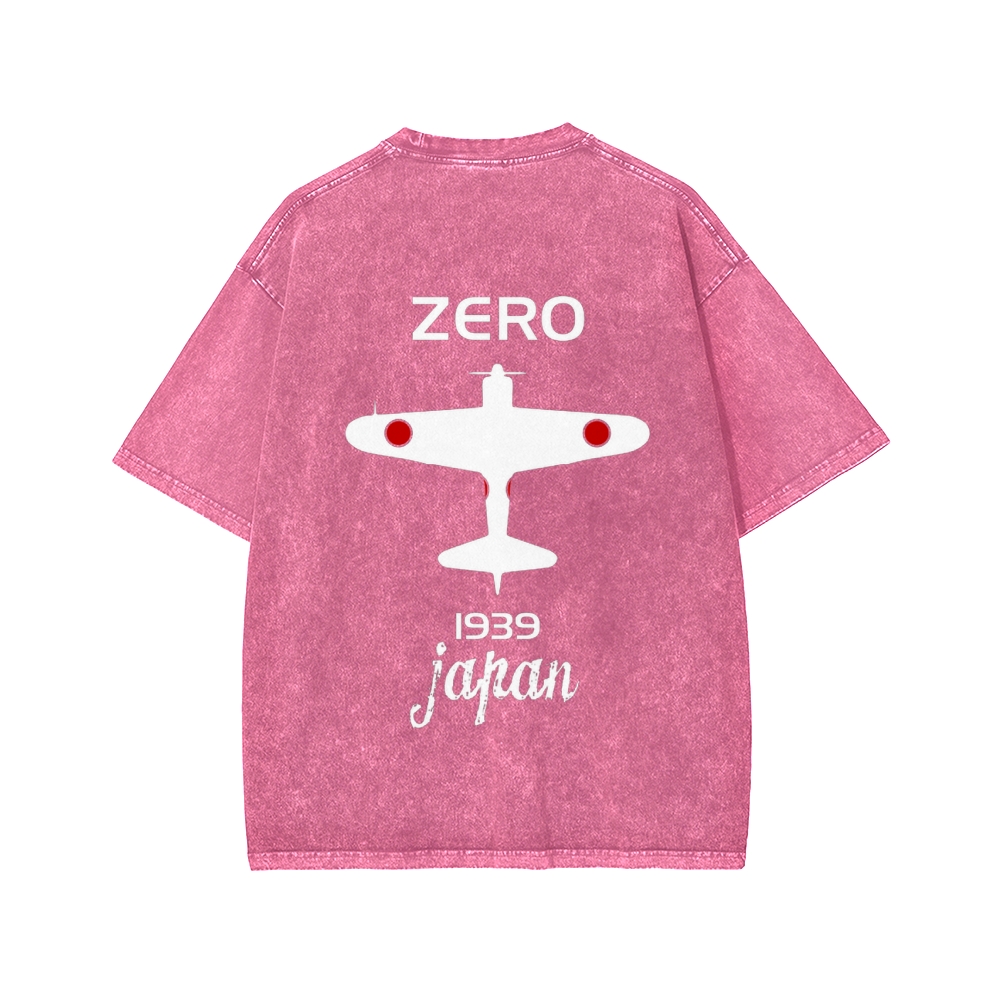 Japanese Zero fighter Washed T-shirt