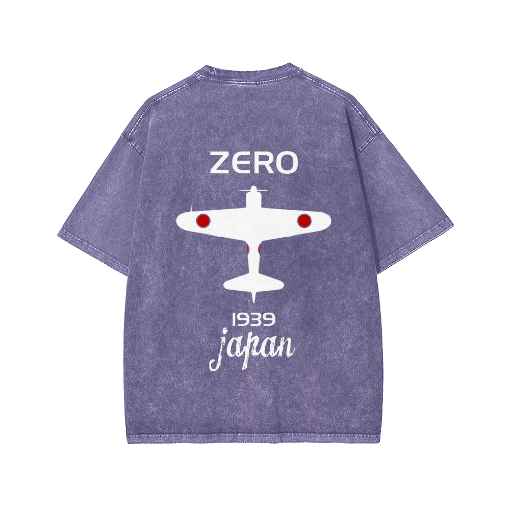 Japanese Zero fighter Washed T-shirt