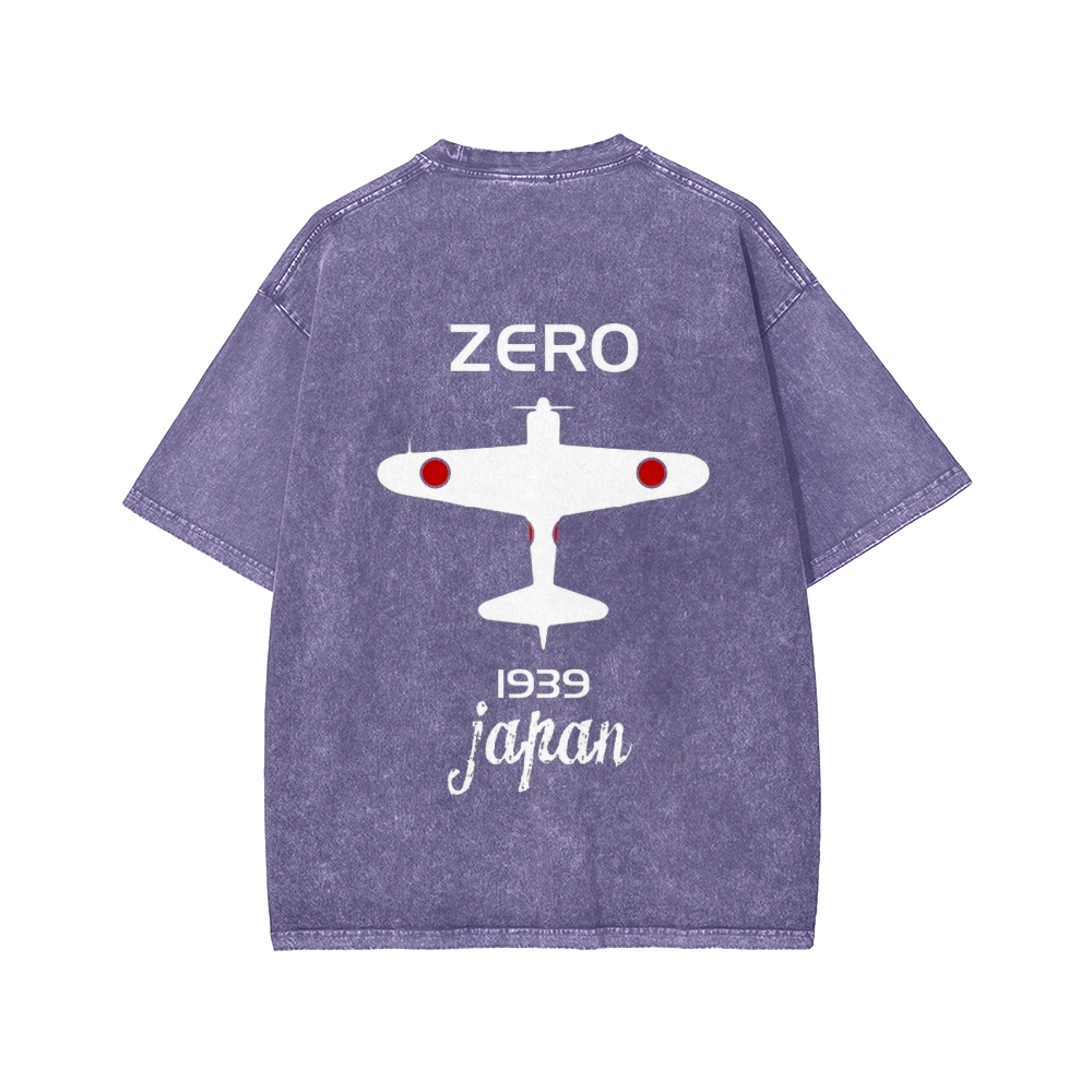 Japanese Zero fighter Washed T-shirt