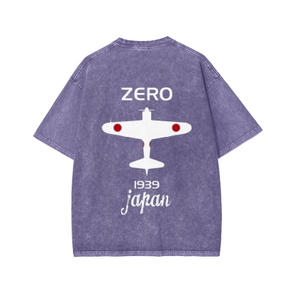 Japanese Zero fighter Washed T-shirt
