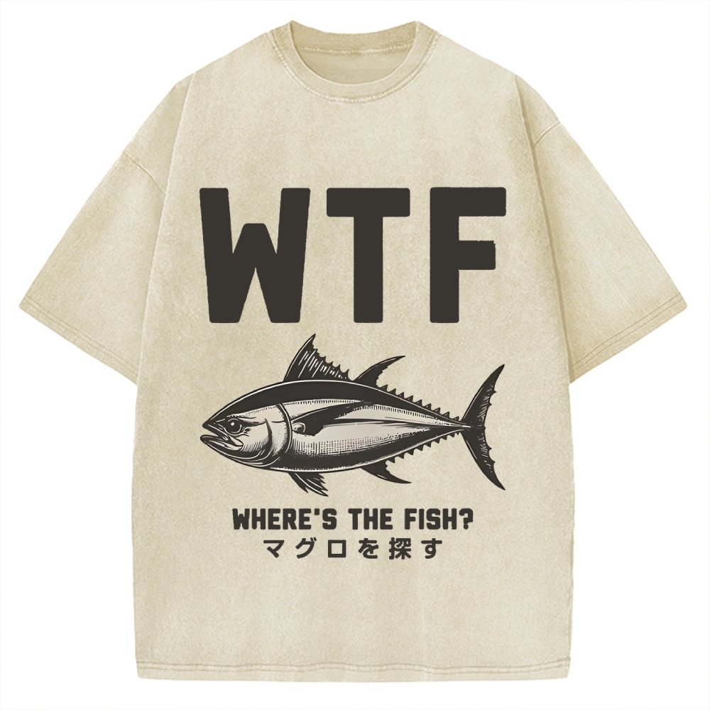 Where‘s The Fish Vintage Washed T-shirt