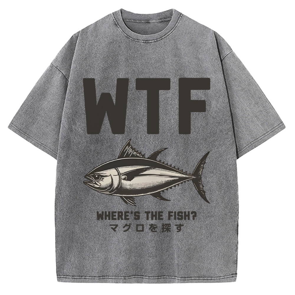 Where‘s The Fish Vintage Washed T-shirt