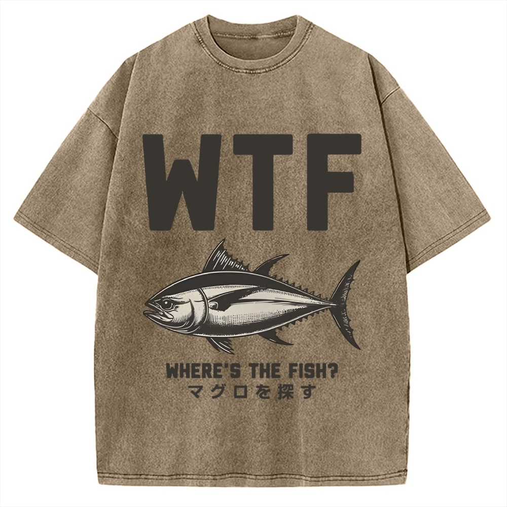 Where‘s The Fish Vintage Washed T-shirt