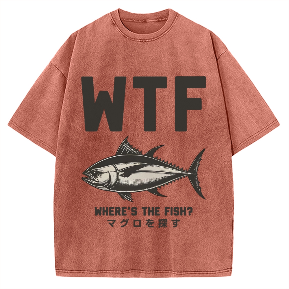 Where‘s The Fish Vintage Washed T-shirt
