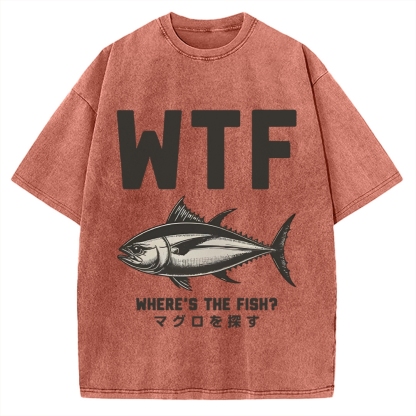 Where‘s The Fish Vintage Washed T-shirt