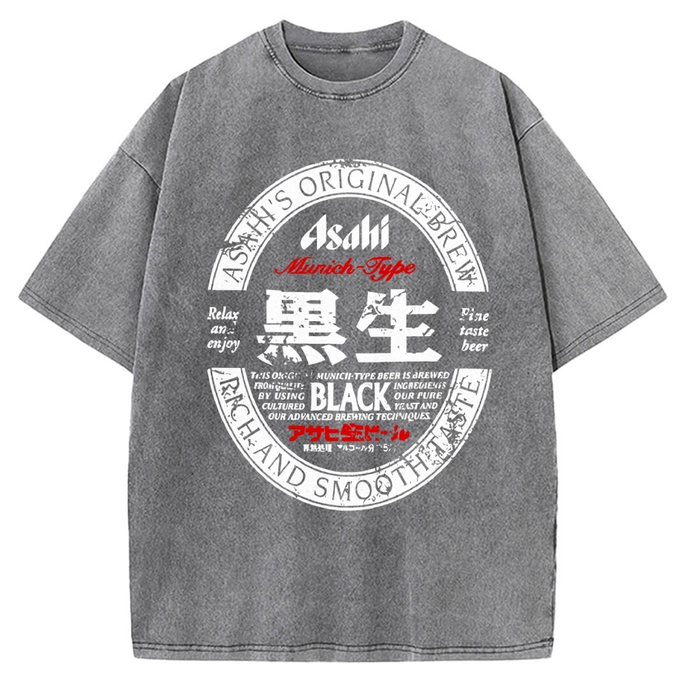Japanese Dark Beer Vintage Washed T-shirt
