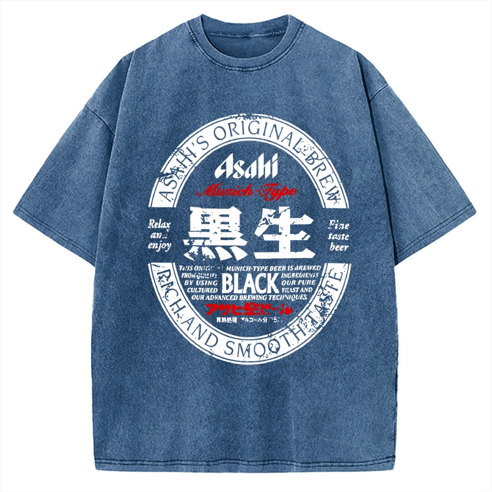 Japanese Dark Beer Vintage Washed T-shirt