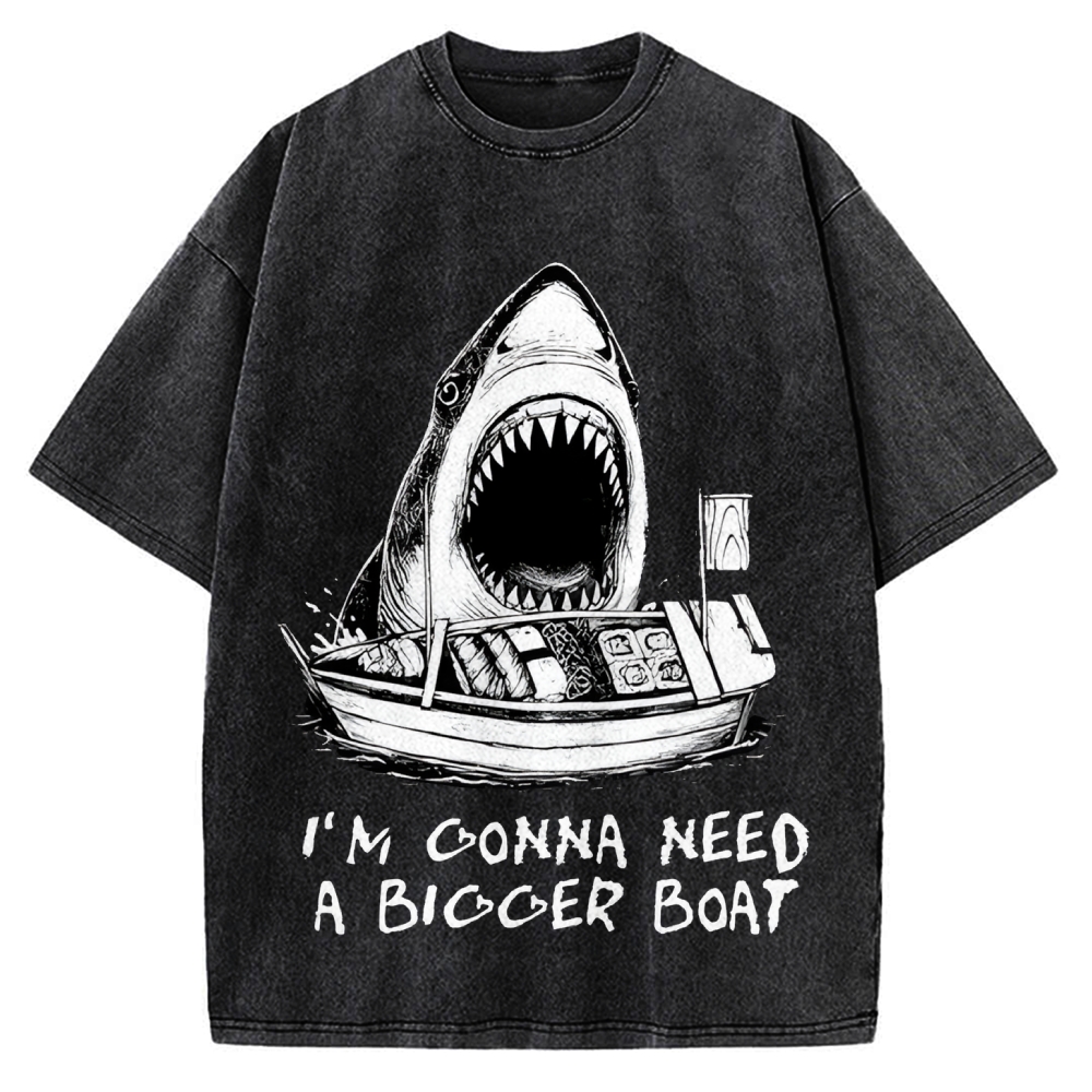 Shark Eating Sushi Vintage Washed T-shirt
