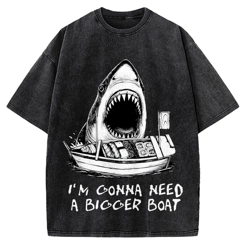 Shark Eating Sushi Vintage Washed T-shirt