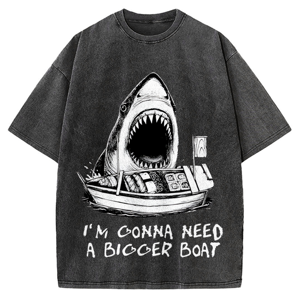 Shark Eating Sushi Vintage Washed T-shirt