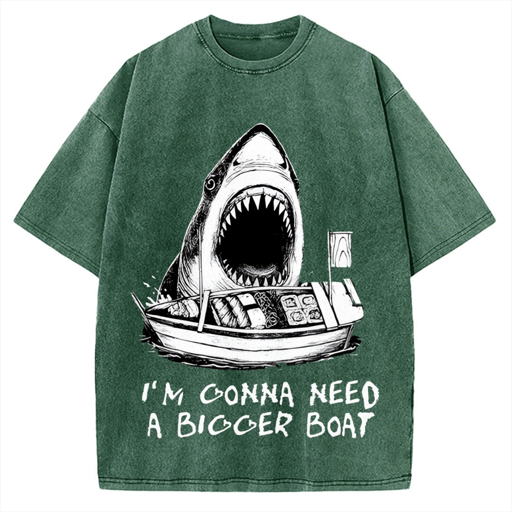Shark Eating Sushi Vintage Washed T-shirt