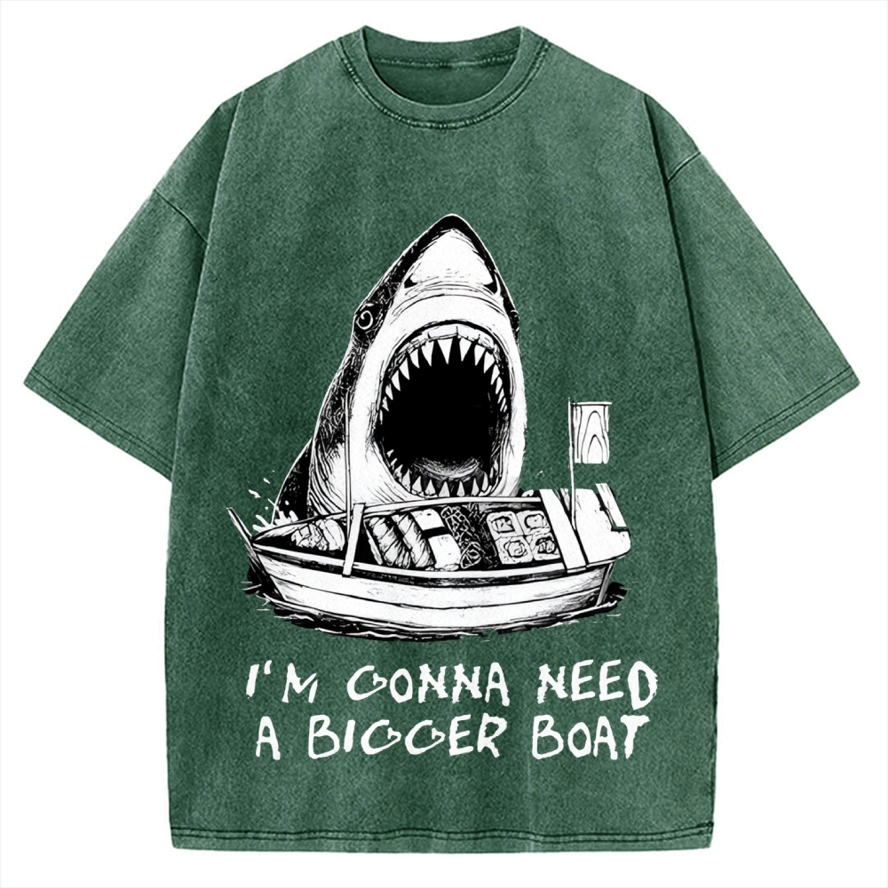Shark Eating Sushi Vintage Washed T-shirt