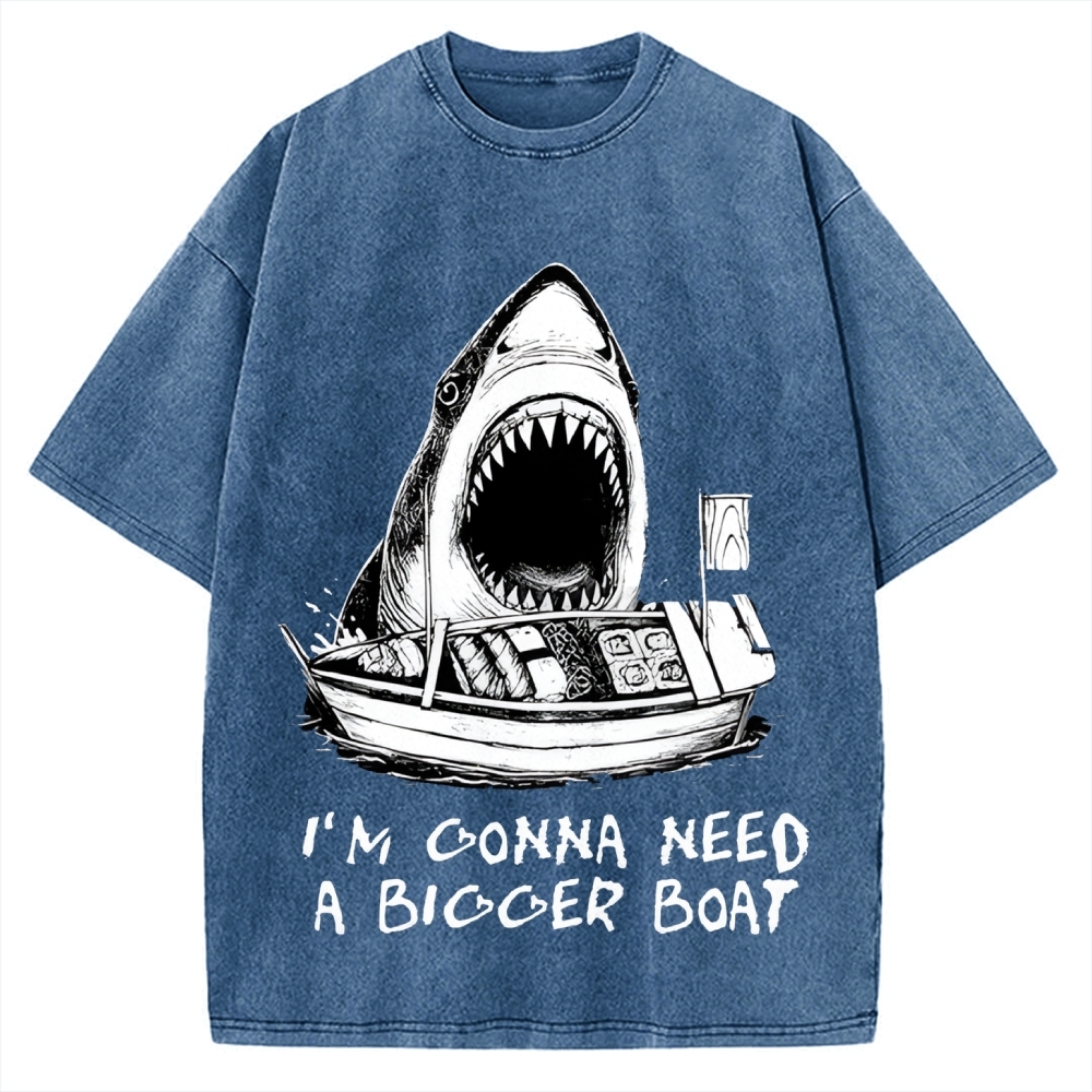 Shark Eating Sushi Vintage Washed T-shirt