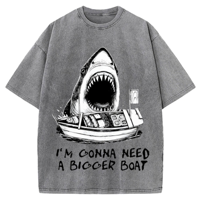 Shark Eating Sushi Vintage Washed T-shirt