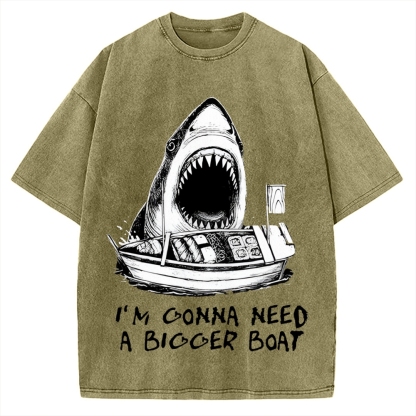 Shark Eating Sushi Vintage Washed T-shirt