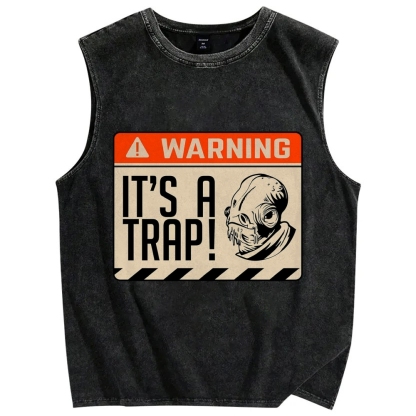 It's a trap Vintage Distressed Washed Tank Top