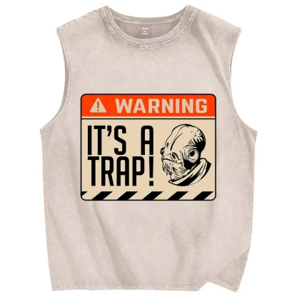 It's a trap Vintage Distressed Washed Tank Top