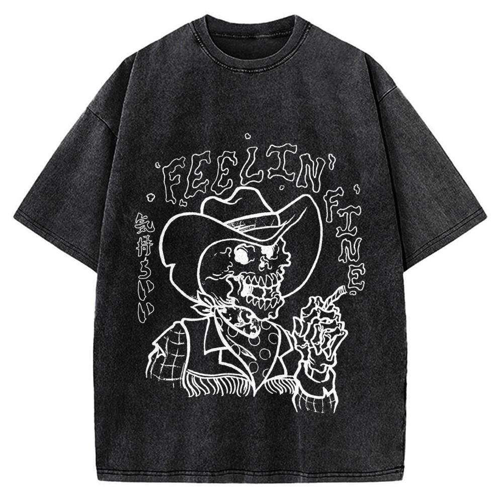 Feelin Fine Skeleton Vintage Washed T-shirt