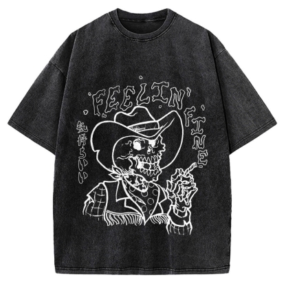 Feelin Fine Skeleton Vintage Washed T-shirt