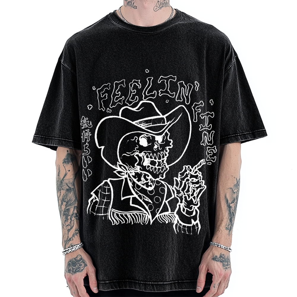 Feelin Fine Skeleton Vintage Washed T-shirt