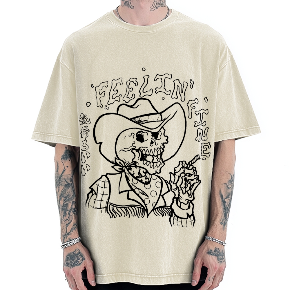 Feelin Fine Skeleton Vintage Washed T-shirt