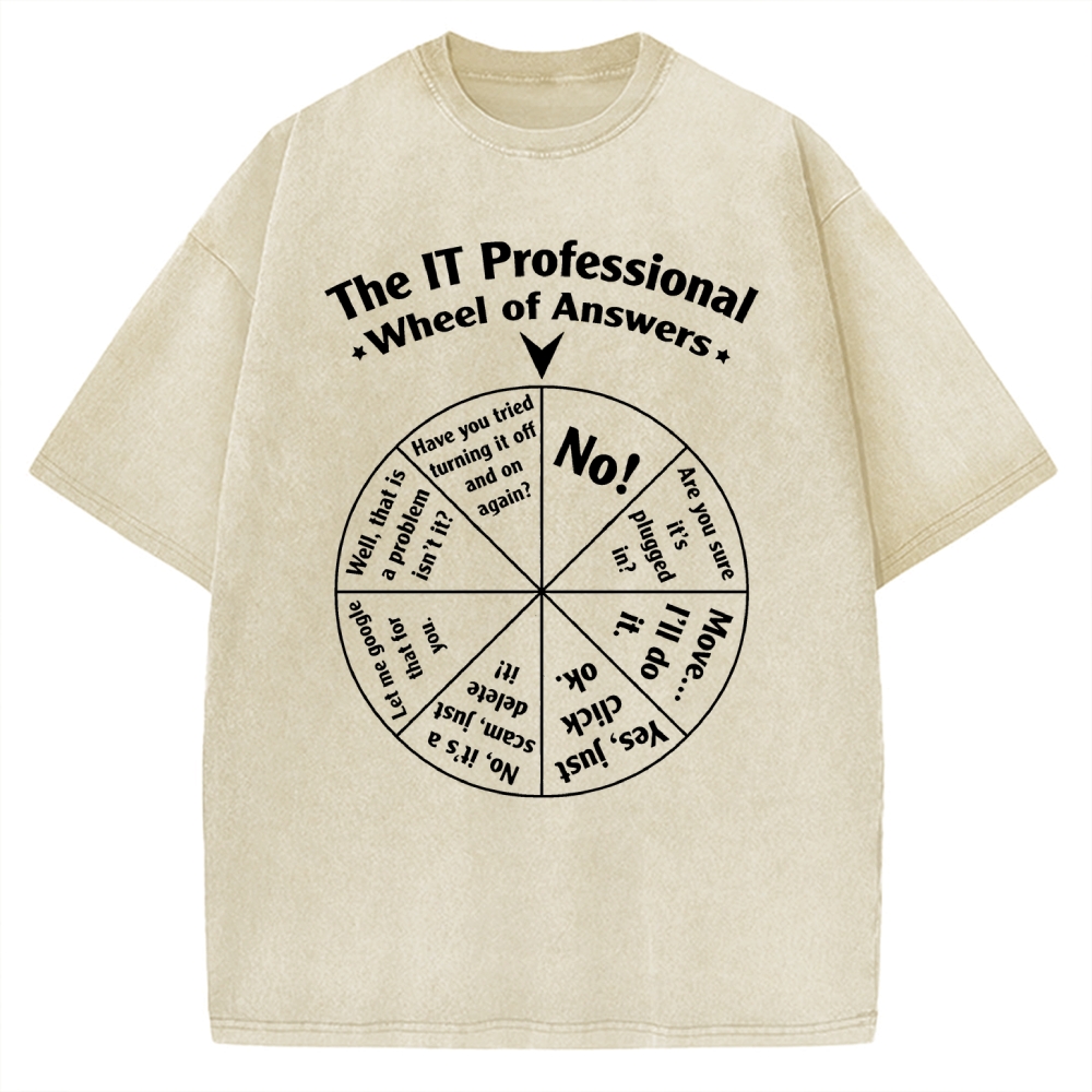 Answer Wheel Washed Vintage Washed T-shirt
