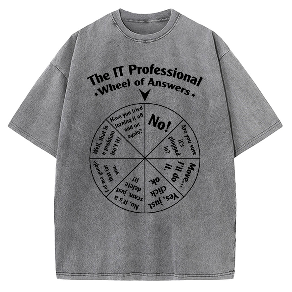 Answer Wheel Washed Vintage Washed T-shirt