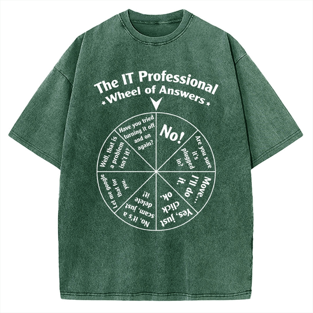 Answer Wheel Washed Vintage Washed T-shirt