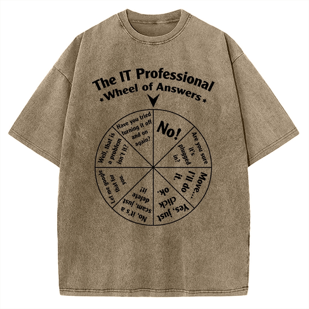 Answer Wheel Washed Vintage Washed T-shirt