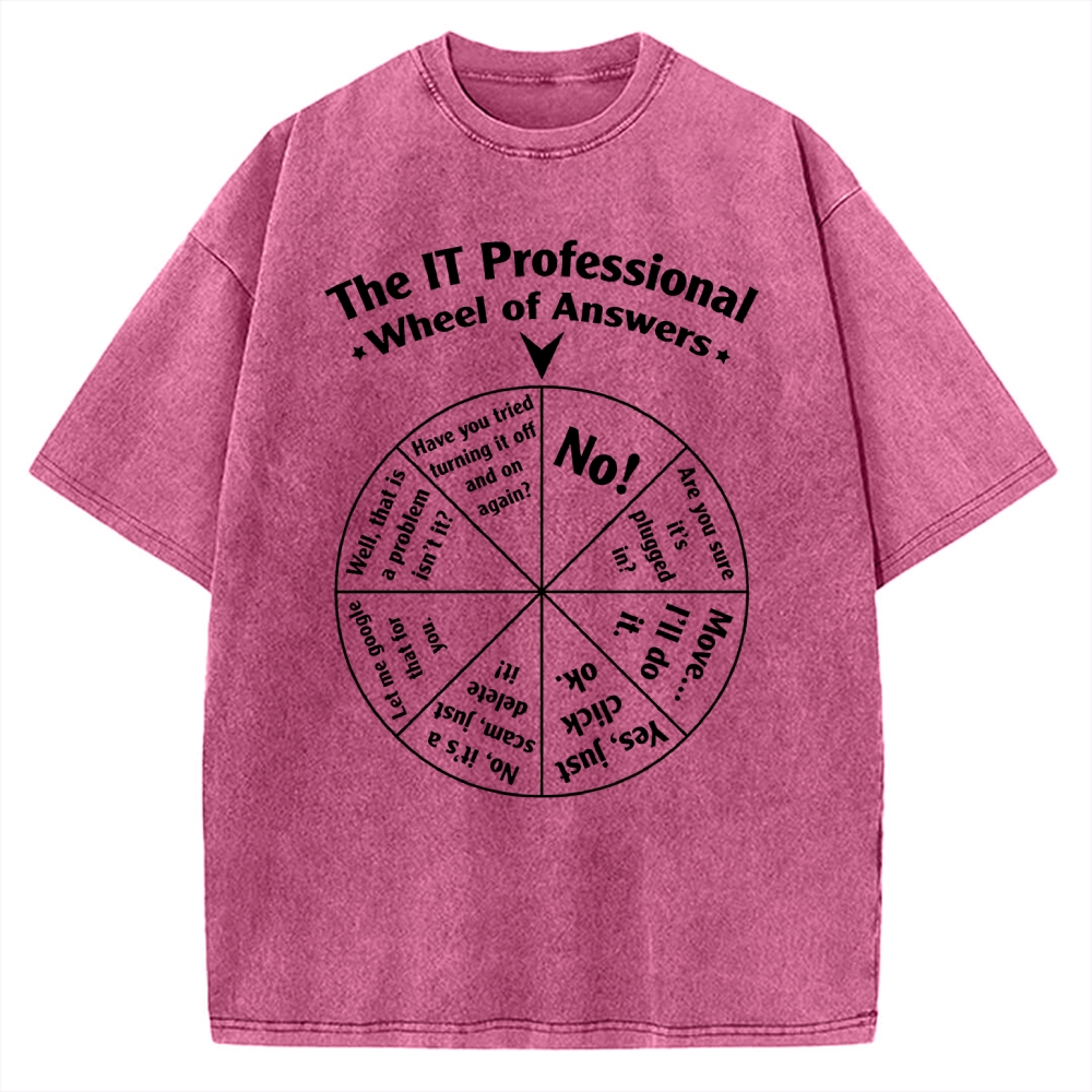 Answer Wheel Washed Vintage Washed T-shirt