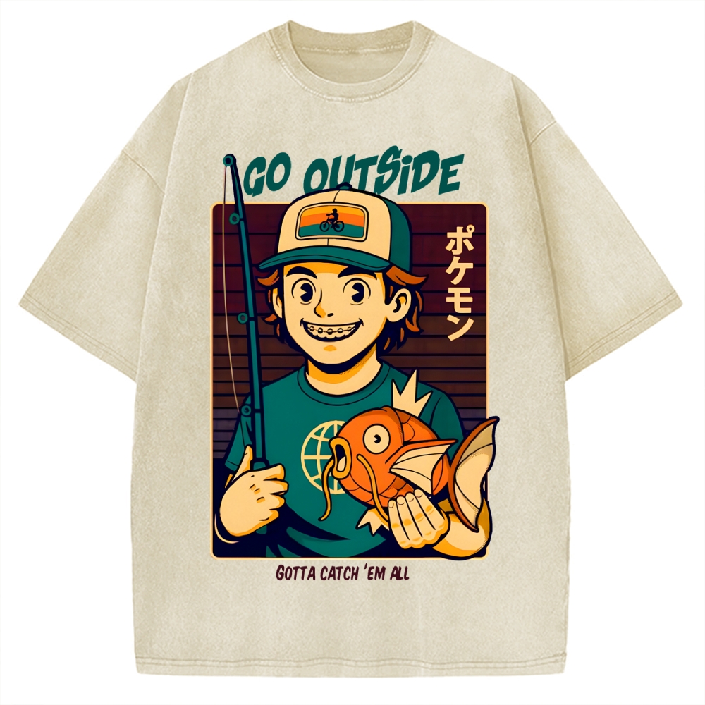Go Outside Vintage Washed T-shirt
