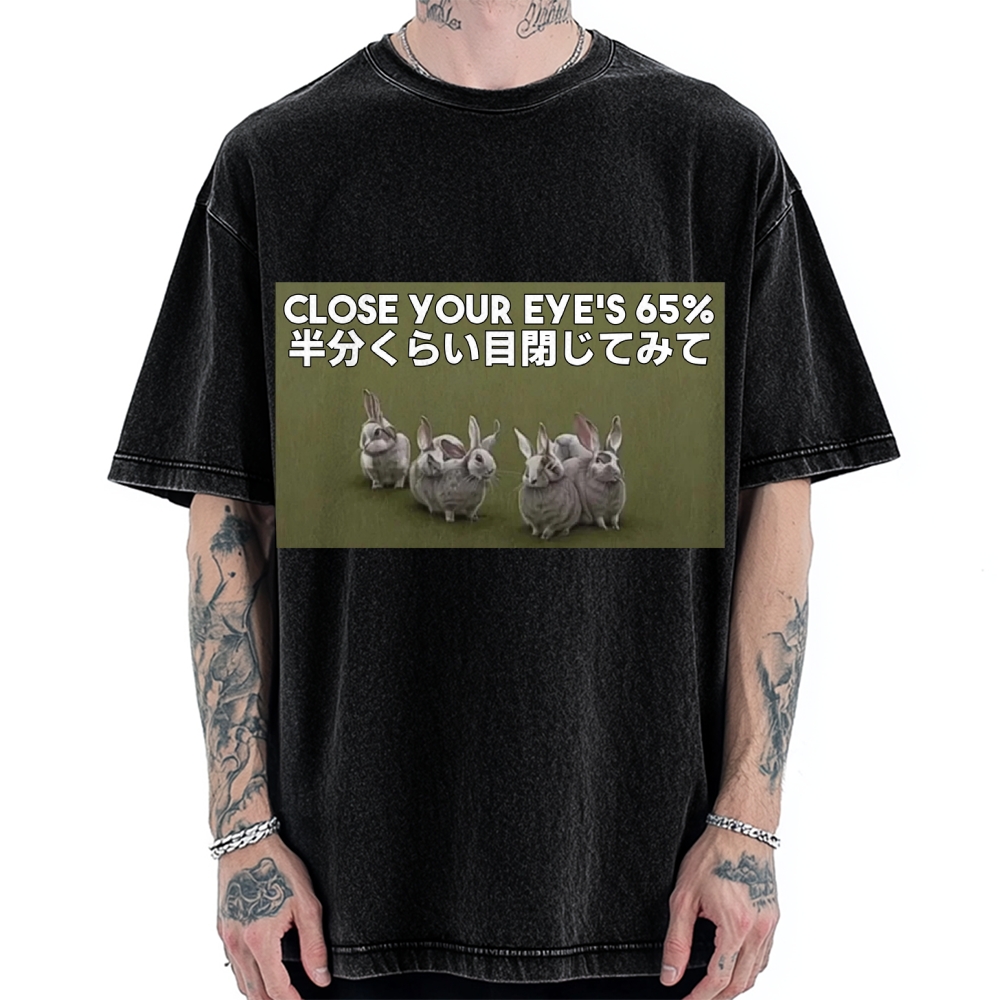 Funny Rabbit Vintage Washed T-shirt