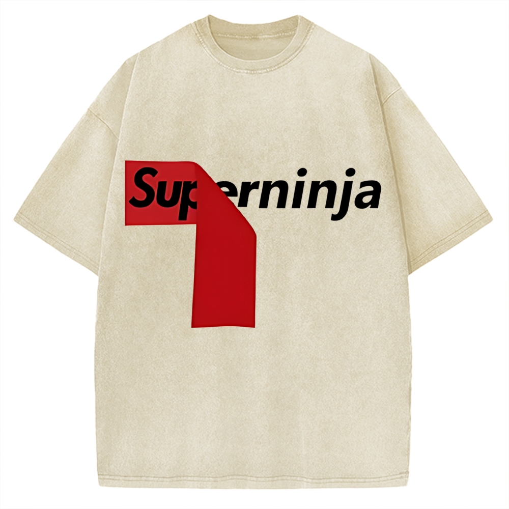 Super Ninja Japanese Vintage Washed T-shirt