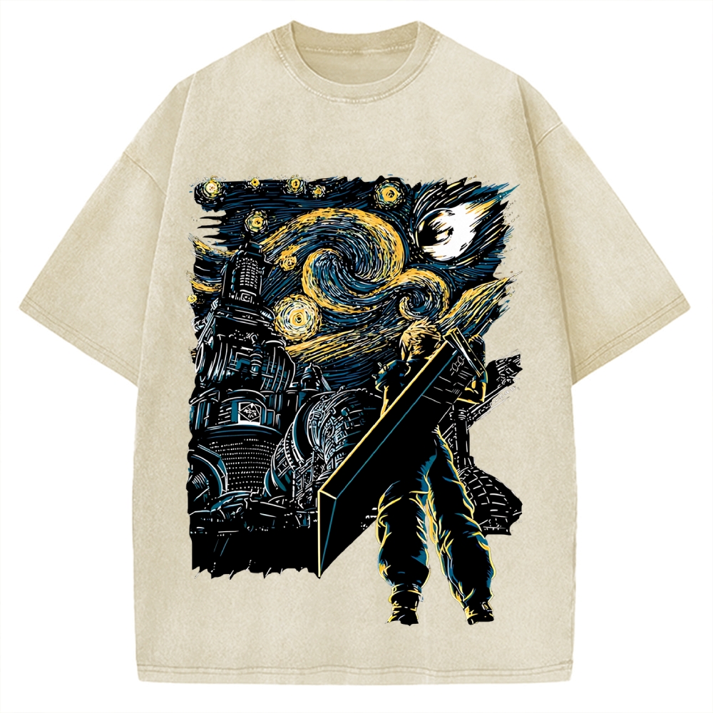 Van Gogh Cloud Fantasy Vintage Washed T-shirt